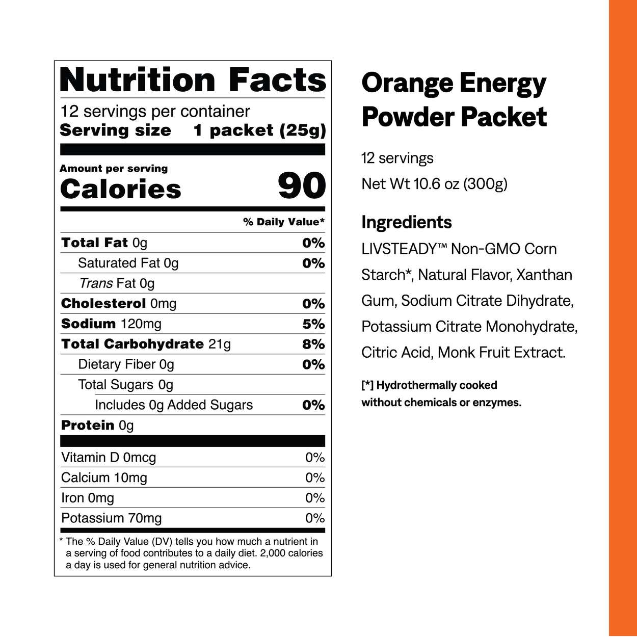 Tropical Orange Energy Drink Mix Packets