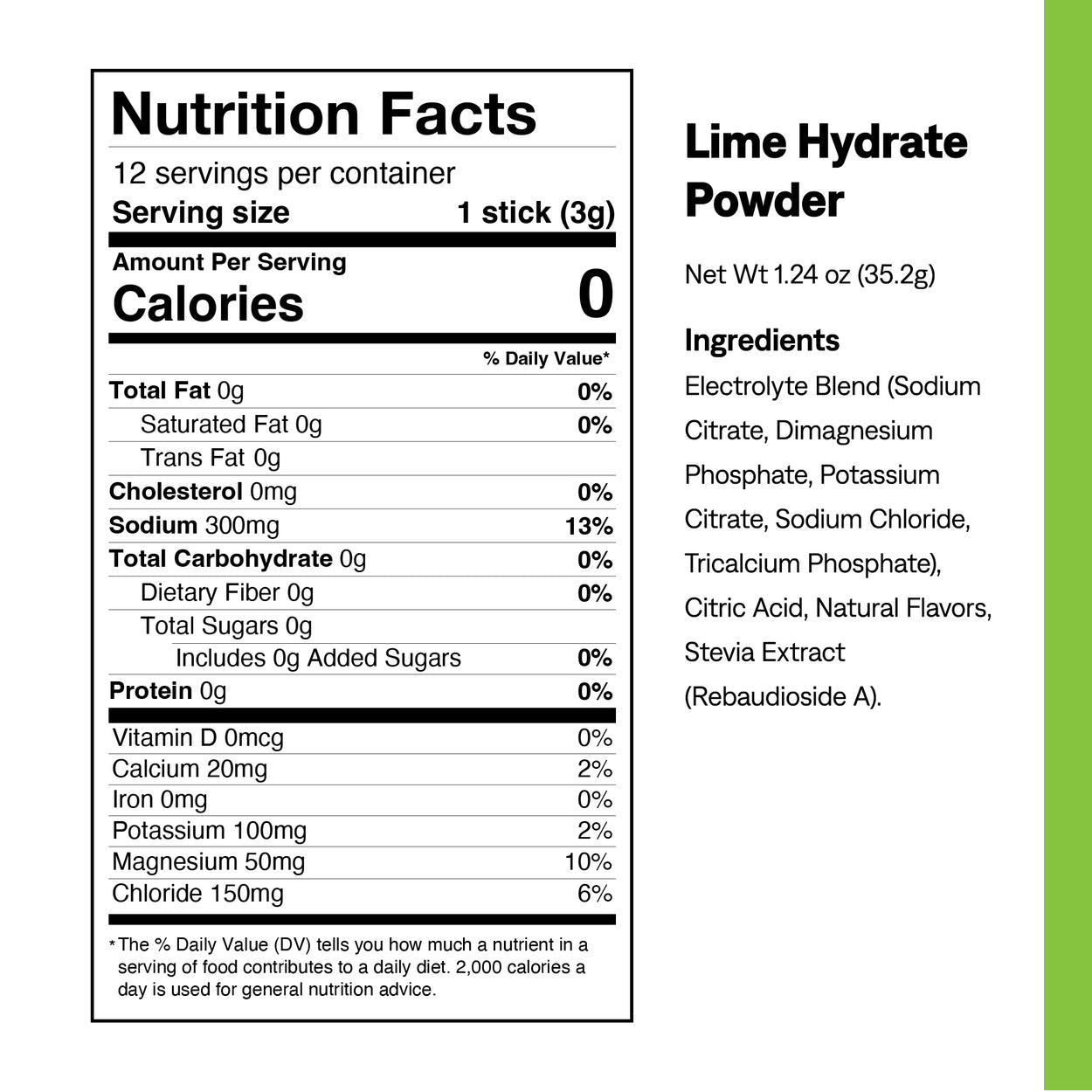 Lemon Lime Hydrate Electrolyte Packets