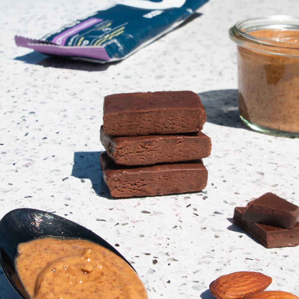 Chocolate Almond Butter Energy Bars