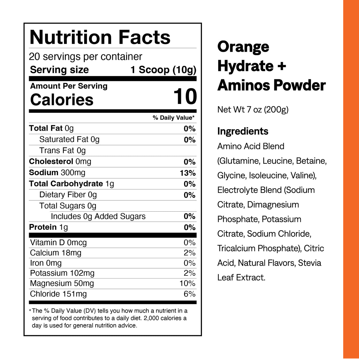 Orange Hydrate + Aminos Bag