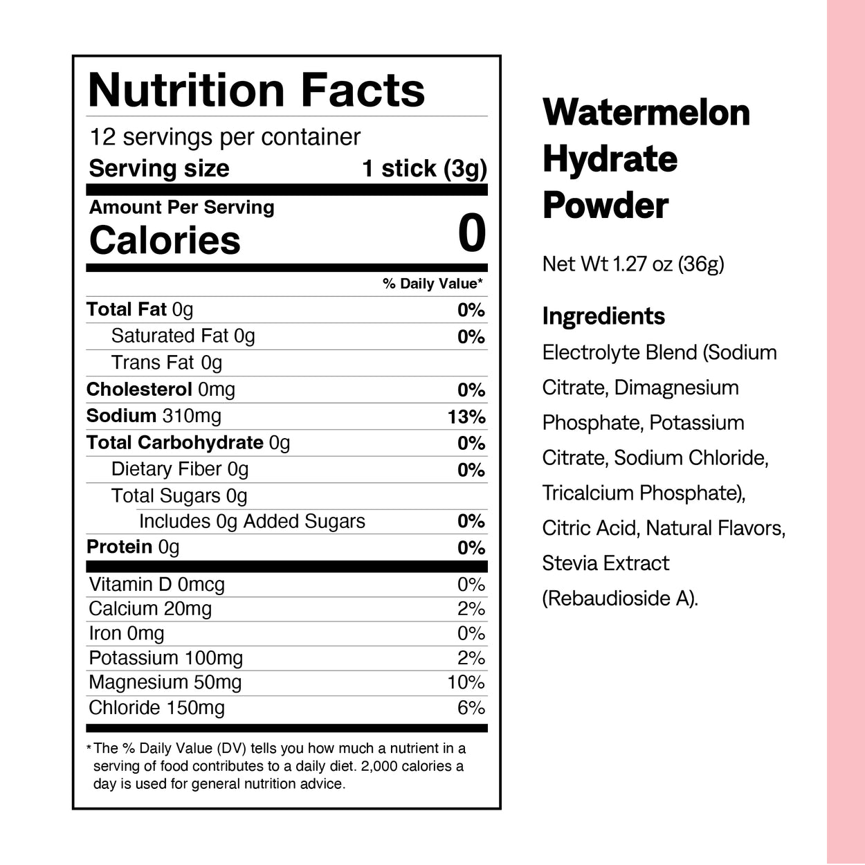 Watermelon Hydrate Electrolyte Packets