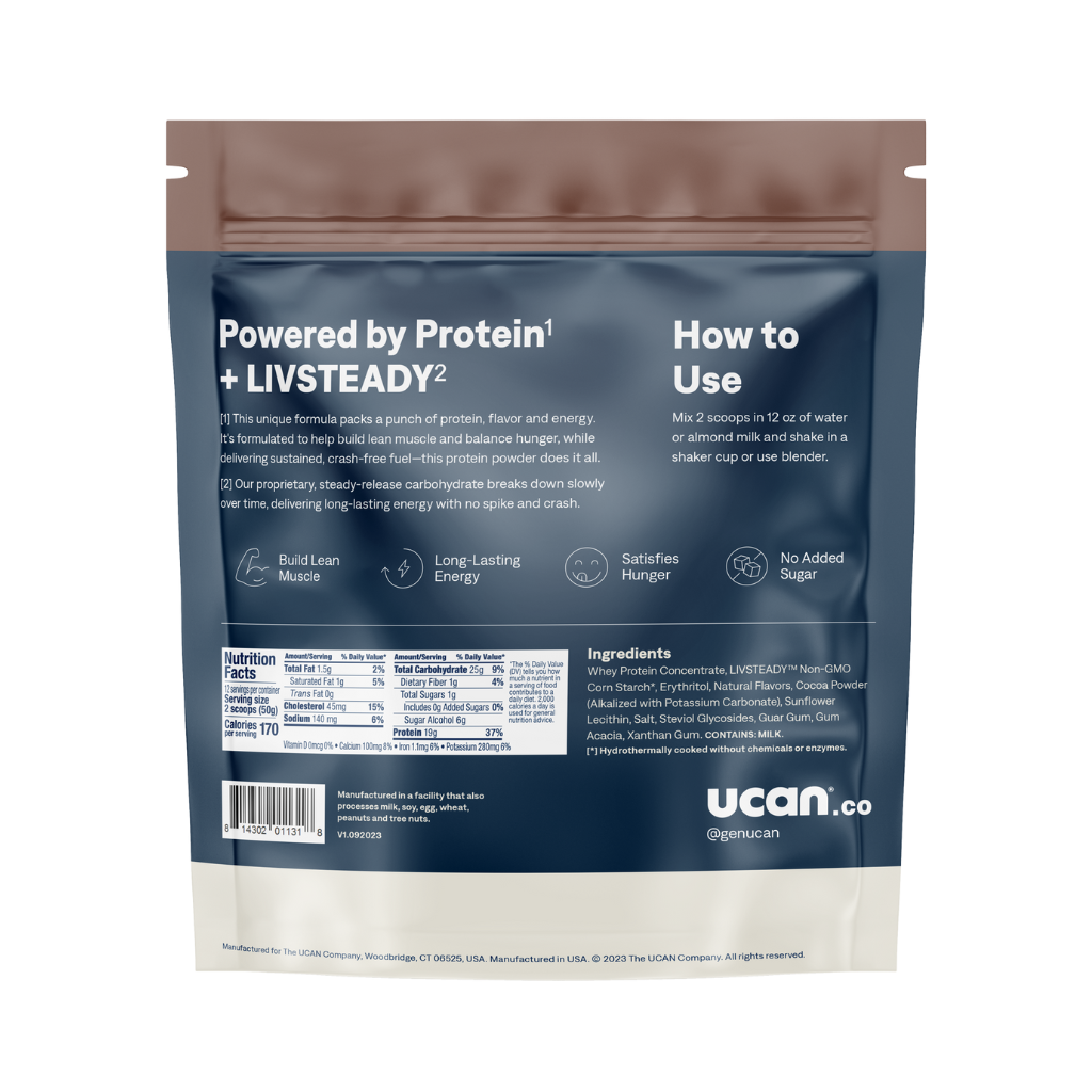 Cocoa Energy + Protein Powder Low Sugar Protein Drink Mix UCAN