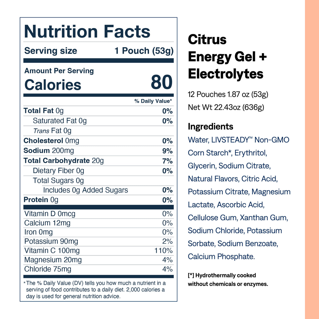 Citrus Energy Gel + Electrolytes