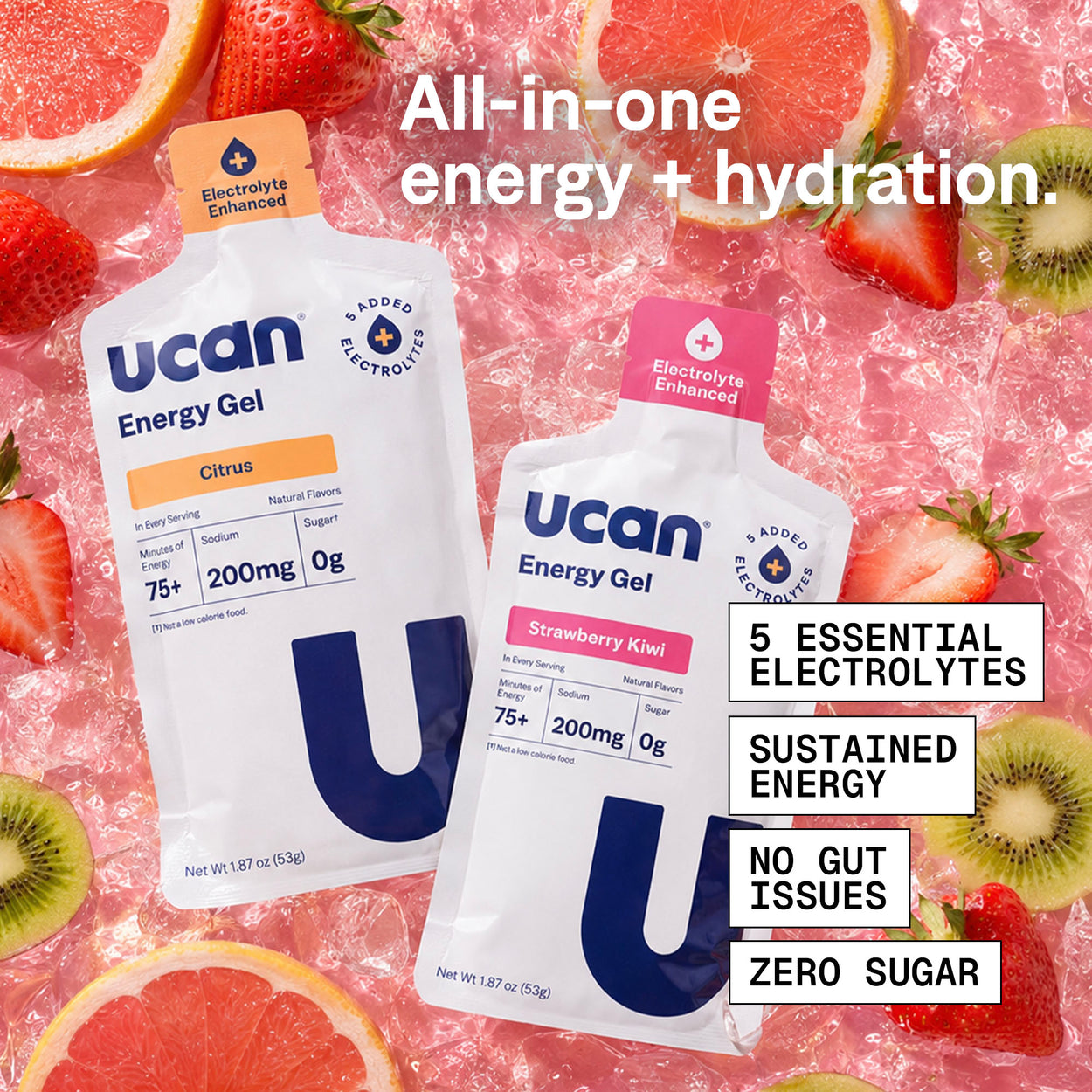 Strawberry Kiwi Energy Gel + Electrolytes