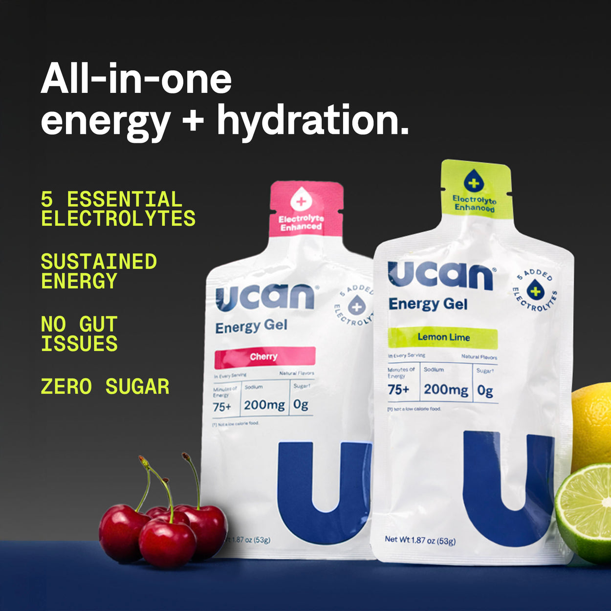 Lemon Lime Energy Gel + Electrolytes